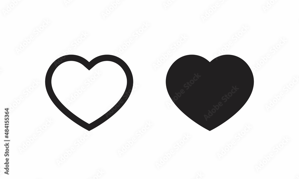 Love Icon Vector. Heart Sign Symbol for Web or Mobile App Love Icon Vector. Heart Sign Symbol for Web or Mobile App