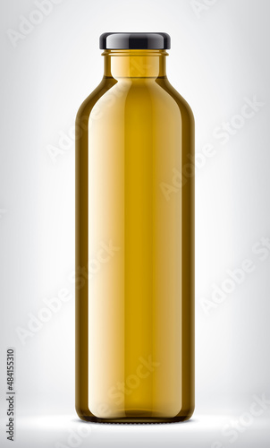 Color Glass Bottle on background. 