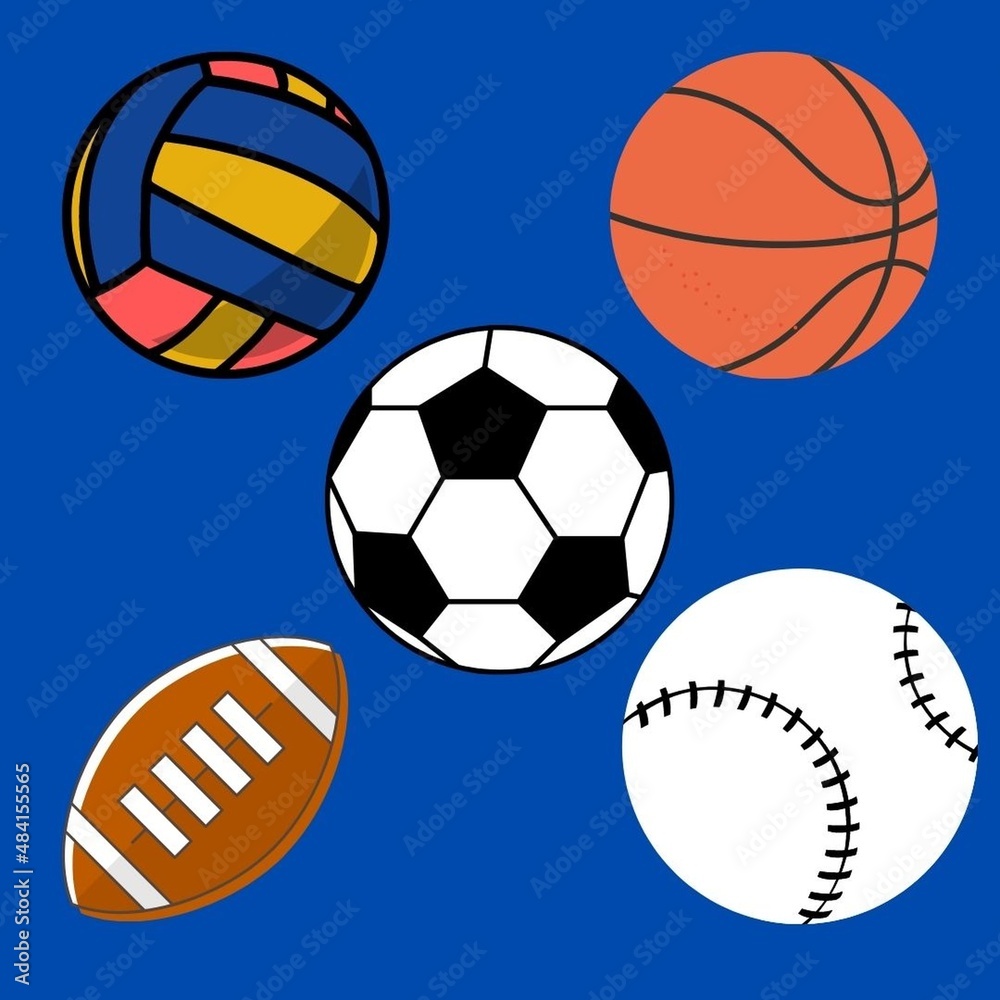 Sports sign and symbols illustration.