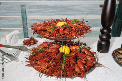 Crayfish on plate