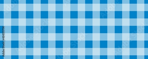Banner, plaid pattern. Blue on White color. Tablecloth pattern. Texture. Seamless classic pattern background.