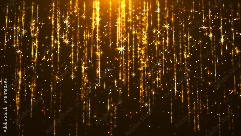 Abstract golden glitter bokeh lights trails background Abstract golden glitter bokeh lights trails background