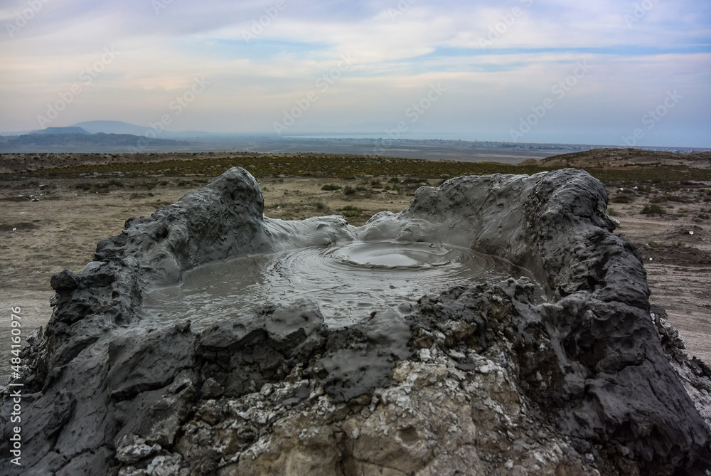 Mud volcanoes in Gobustan (Qobustan), Azerbaijan Mud volcanoes in Gobustan (Qobustan), Azerbaijan