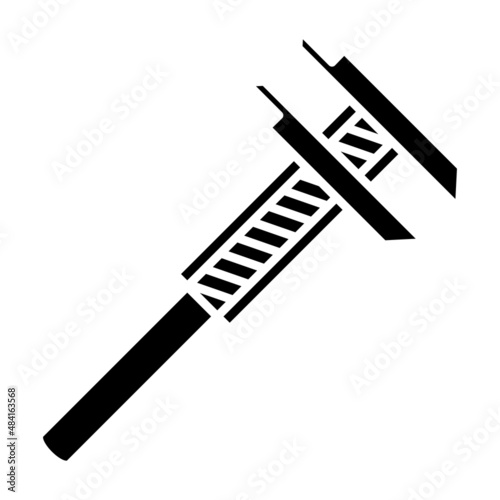 Vernier caliper. Instrument for measurement. Vector icon