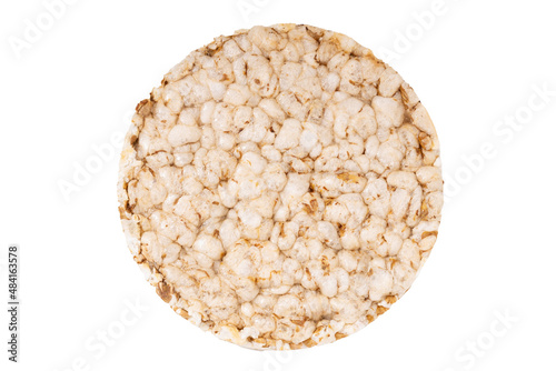 round cornbread isolate on white background