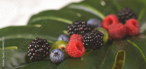 Summer fruity berry backgro...