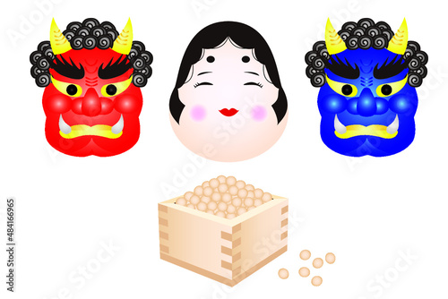日本の節分イラストセット