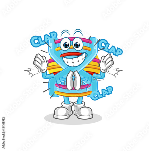 DNA applause illustration. character vector
