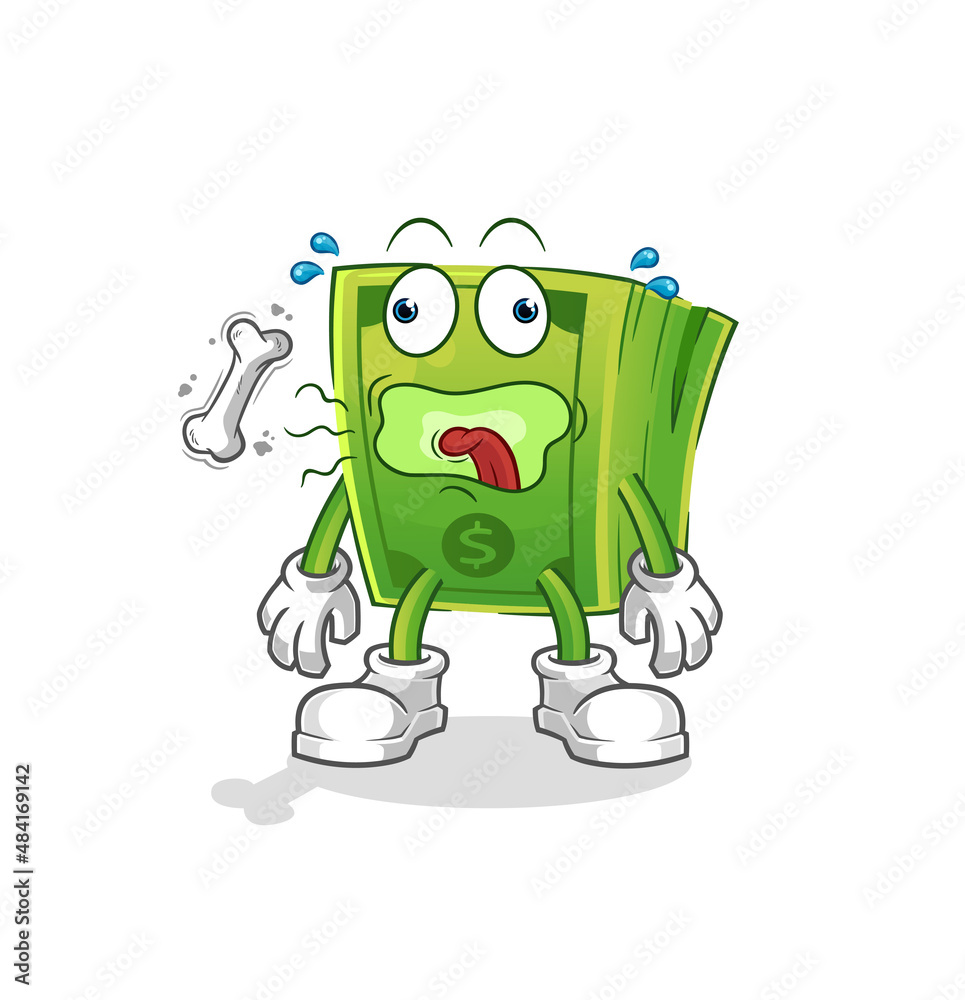 money burp mascot. cartoon vector money burp mascot. cartoon vector