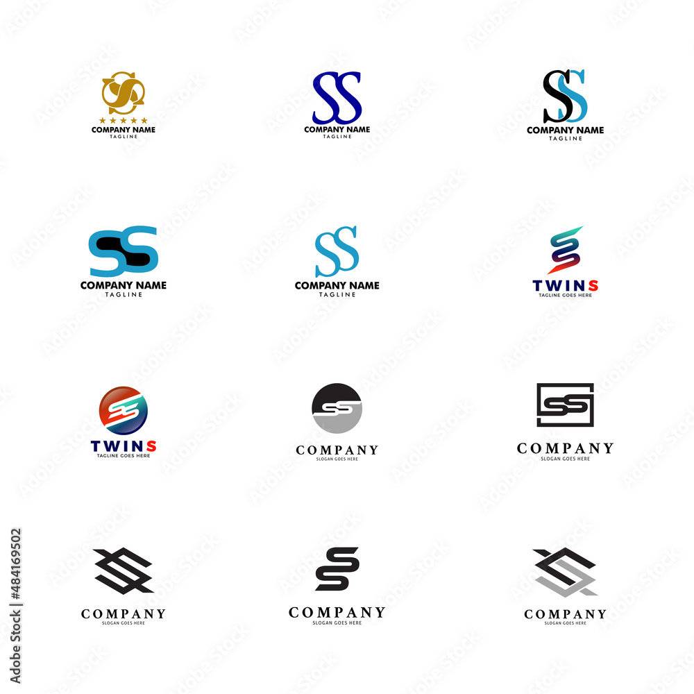Set of Initial Letter SS Logo Template Design Set of Initial Letter SS Logo Template Design