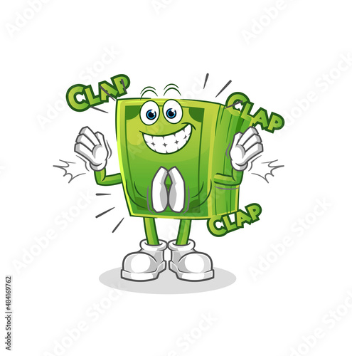 money applause illustration. character vector