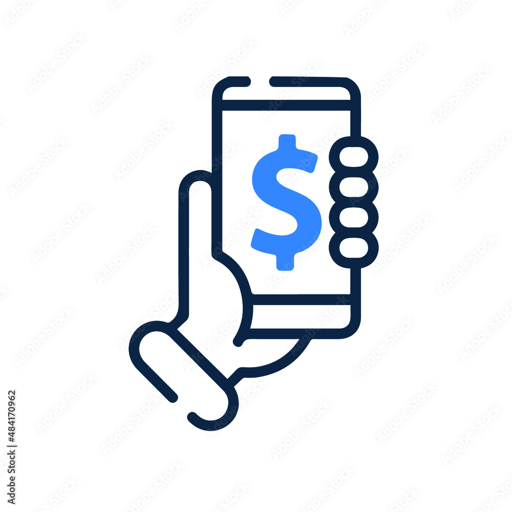 Payment wireless finance or hand mobile icon Payment wireless finance or hand mobile icon