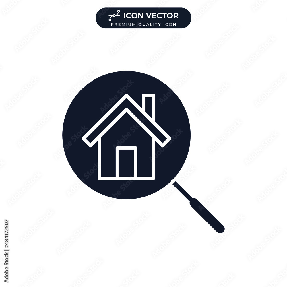 Find a Real Estate icon symbol template for graphic and web design collection logo vector illustration Find a Real Estate icon symbol template for graphic and web design collection logo vector illustration