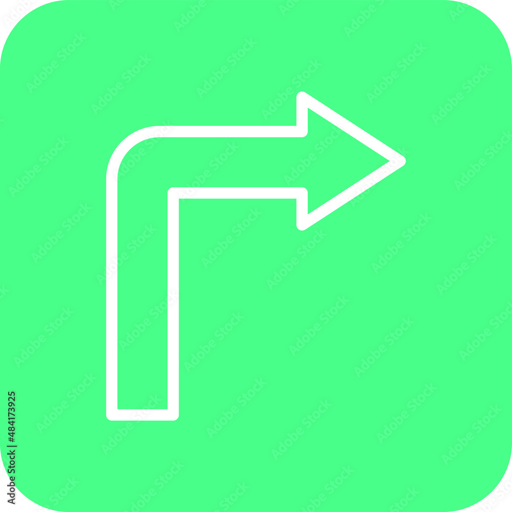 Turn right Vector Icon Design Illustration Turn right Vector Icon Design Illustration