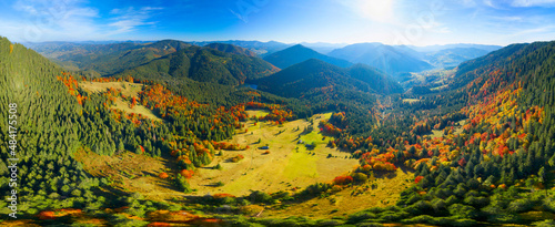 Synevyr lake autumn mountains