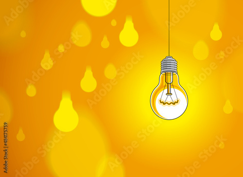 Light bulb illuminates back...