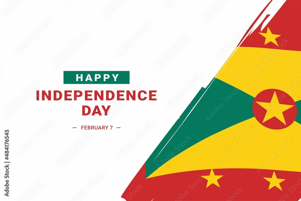 Fototapeta premium Grenada Independece Day. Vector Illustration. The illustration is suitable for banners, flyers, stickers, cards, etc.