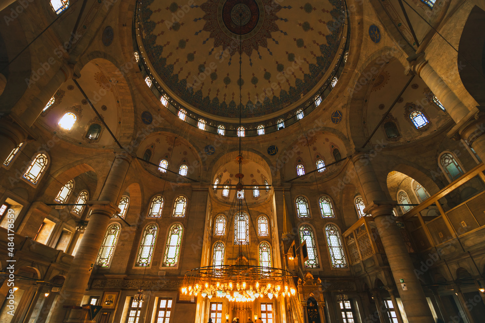Interior of Eyup Sultan Mosque in Istanbul