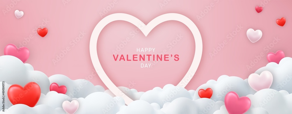 Happy Valentine's day poster or voucher