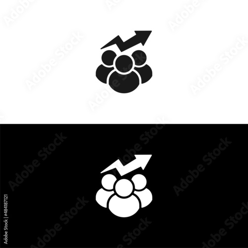 Population growth icon isolated on white background