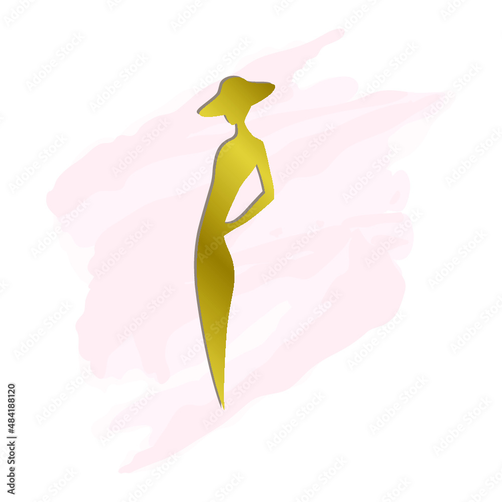Fototapeta premium lady silhouette, svg 