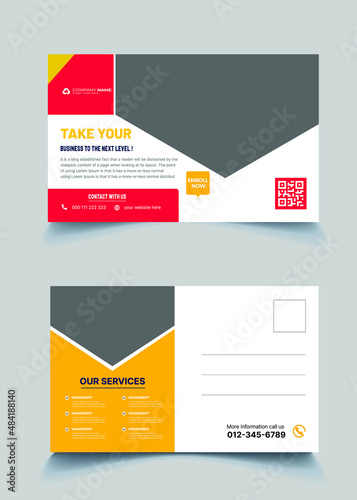 corporate business postcard design template