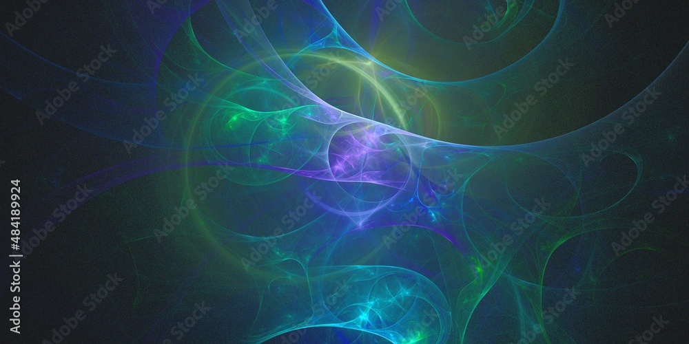 3D rendering abstract multicolor fractal background