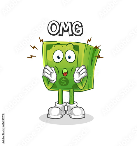 money Oh my God vector. cartoon character