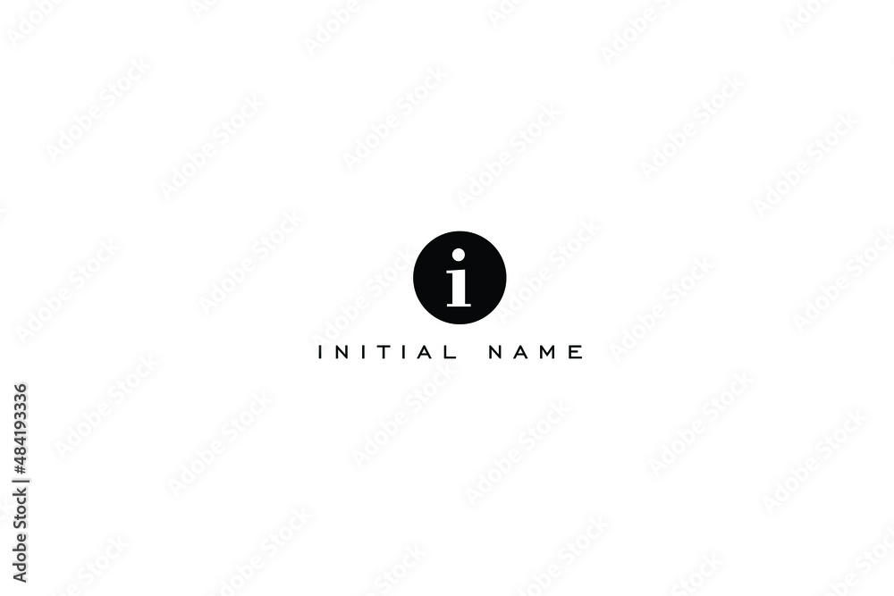 Simple and Elegant circular logo of letter I with polygon for company name or initial name. Simple and Elegant circular logo of letter I with polygon for company name or initial name.