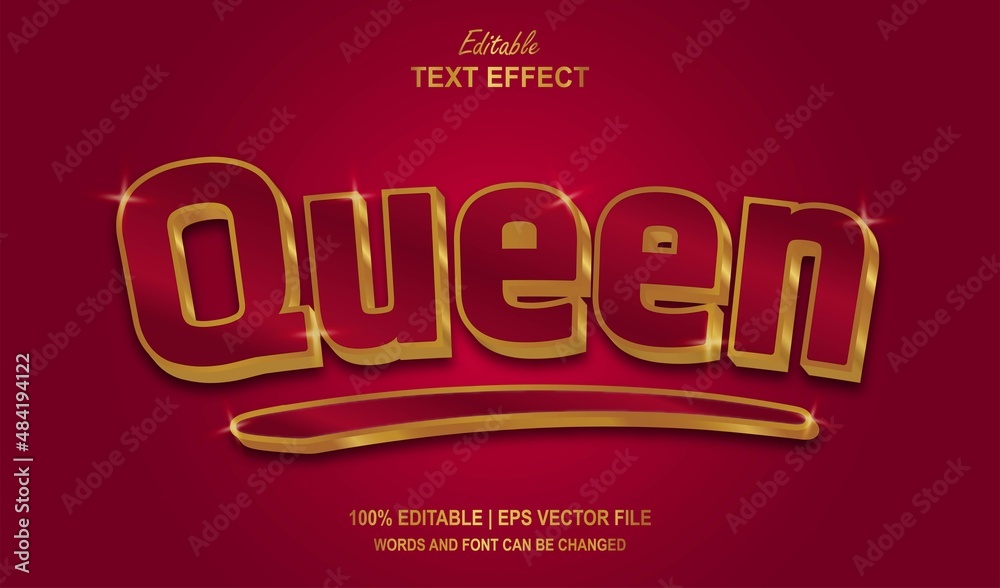 Queen Editable Text Effect Style