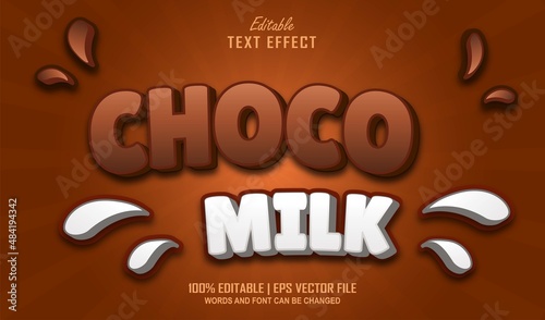 Choco Milk Editable Text Effect Style