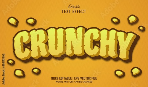 Crunchy Editable Text Effect Style photo