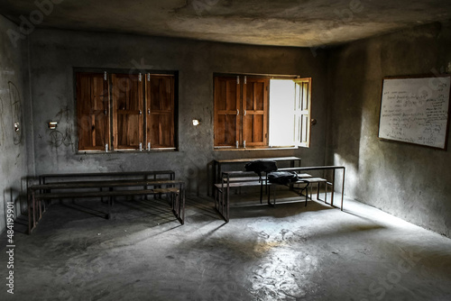 Intérieur d'une école à kathmandou au népal