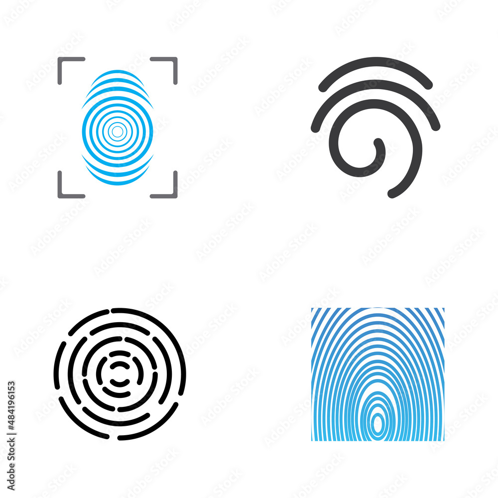 fingerprint icon, with simple and modern logo graphic art design. fingerprint icon, with simple and modern logo graphic art design.