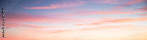 banner of pink sunset sky background © Melinda Nagy