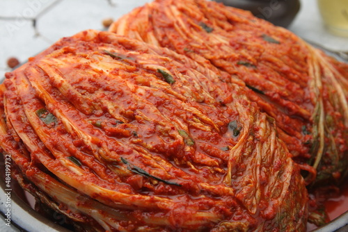 korean traditional food spicy kimchi