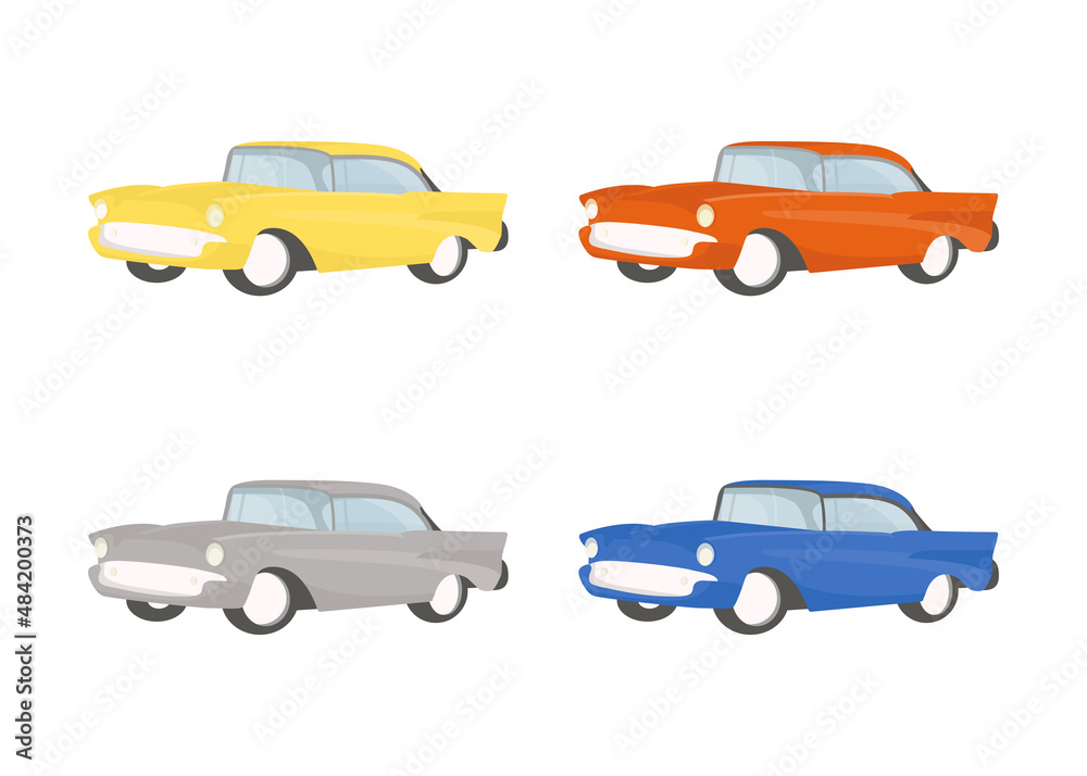 vector car set  in cartoon style.