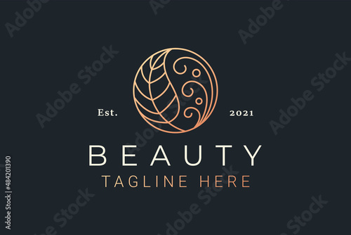 Luxury Nature Leaf Logo Beauty for Fashion Business