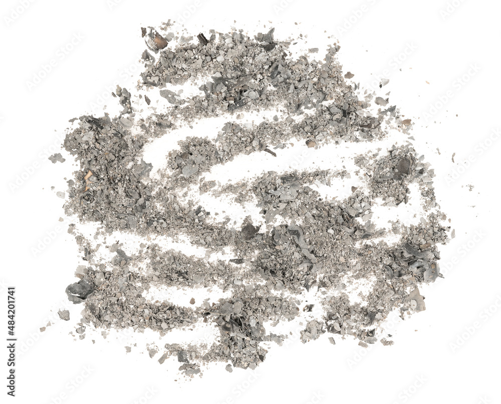 © Илья Подопригоров - Burnt paper isolated white background. ashes texture. cinder close up