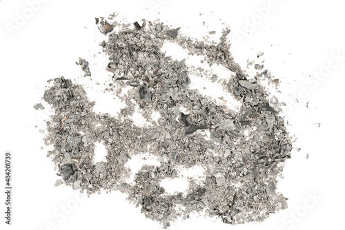 Schilderij op canvas Burnt paper isolated white background