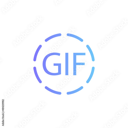 GIF vector icon with gradient