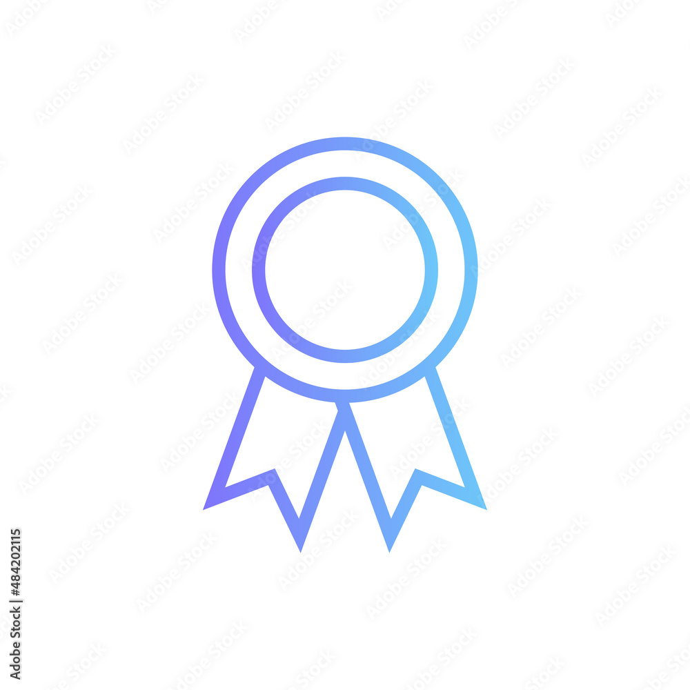 approval medal vector icon with gradient approval medal vector icon with gradient