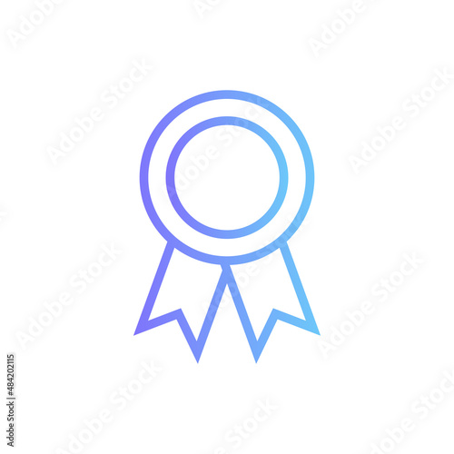 approval medal vector icon with gradient