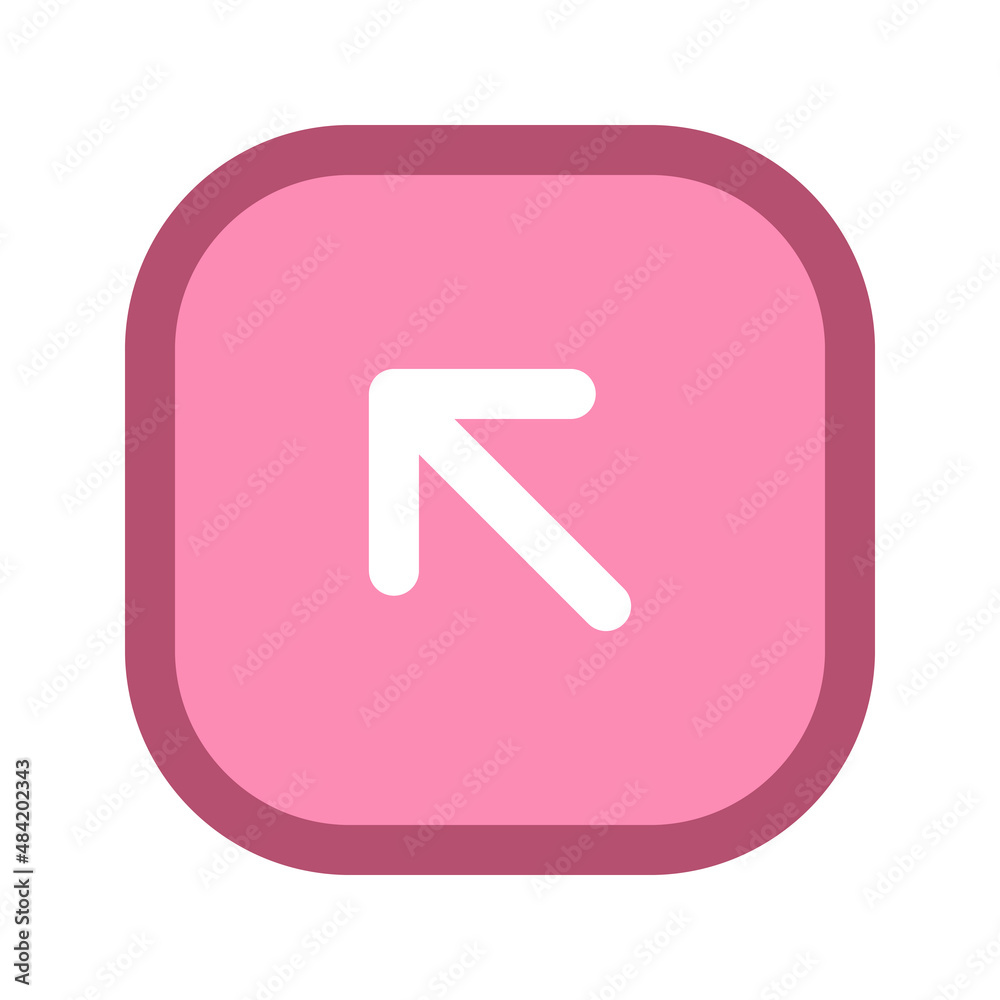 Illustration vector graphic icon of Top Left Arrow 2. Filled Line Style Icon. Vector illustration isolated on white background. Perfect for website or application design. Illustration vector graphic icon of Top Left Arrow 2. Filled Line Style Icon. Vector illustration isolated on white background. Perfect for website or application design.