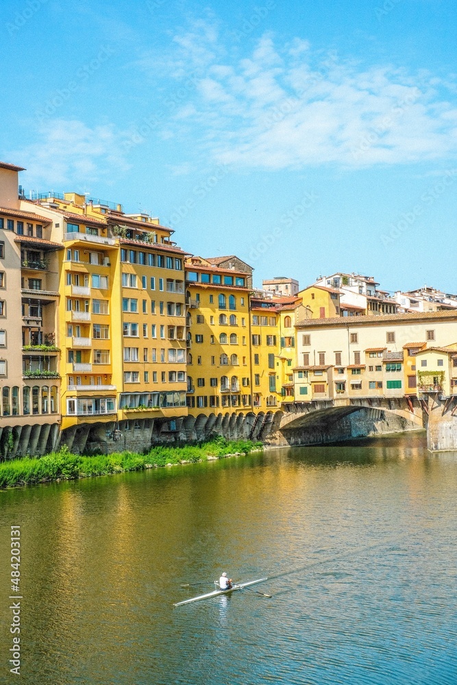 Photo of the Arno river that runs through central Florence