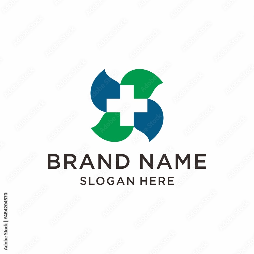 Modern cross health logo design, health icon, medical vector Modern cross health logo design, health icon, medical vector