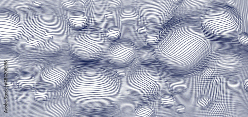 Dotted particles flow vecto...