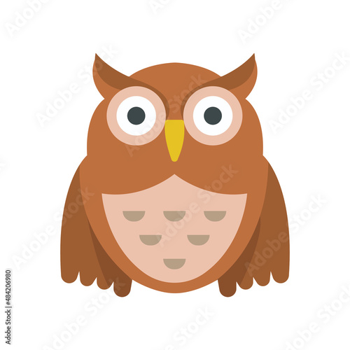 Owl bird animal Vector icon which is suitable for commercial work and easily modify or edit it
