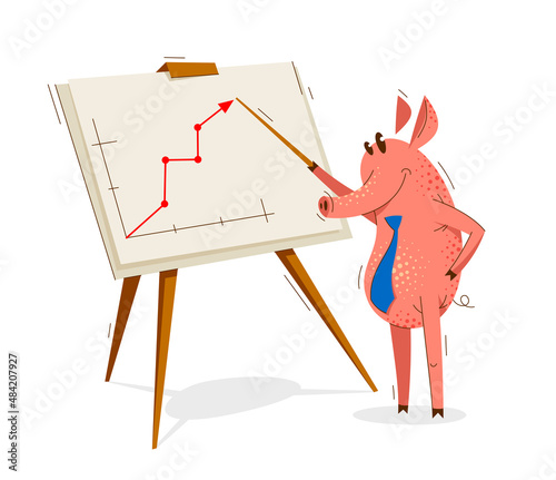 Funny cartoon pig shows on ...