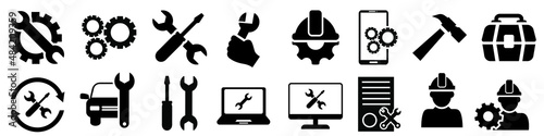 Repair icon vector set. tool illustration sign collection. Service center symbol. photo